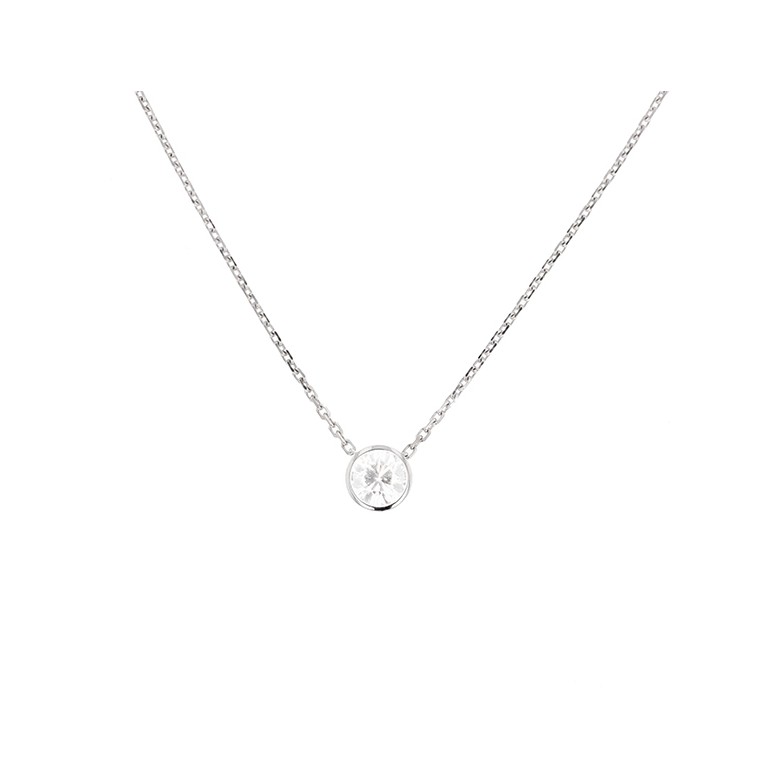 Collier diamant 1.42 carat en or blanc 5.03g Bon état -  reconditionné disponible sur Gemme Les Bijoux